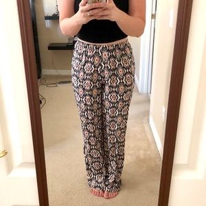 High Waisted Wide Leg Geometric Festival Pant